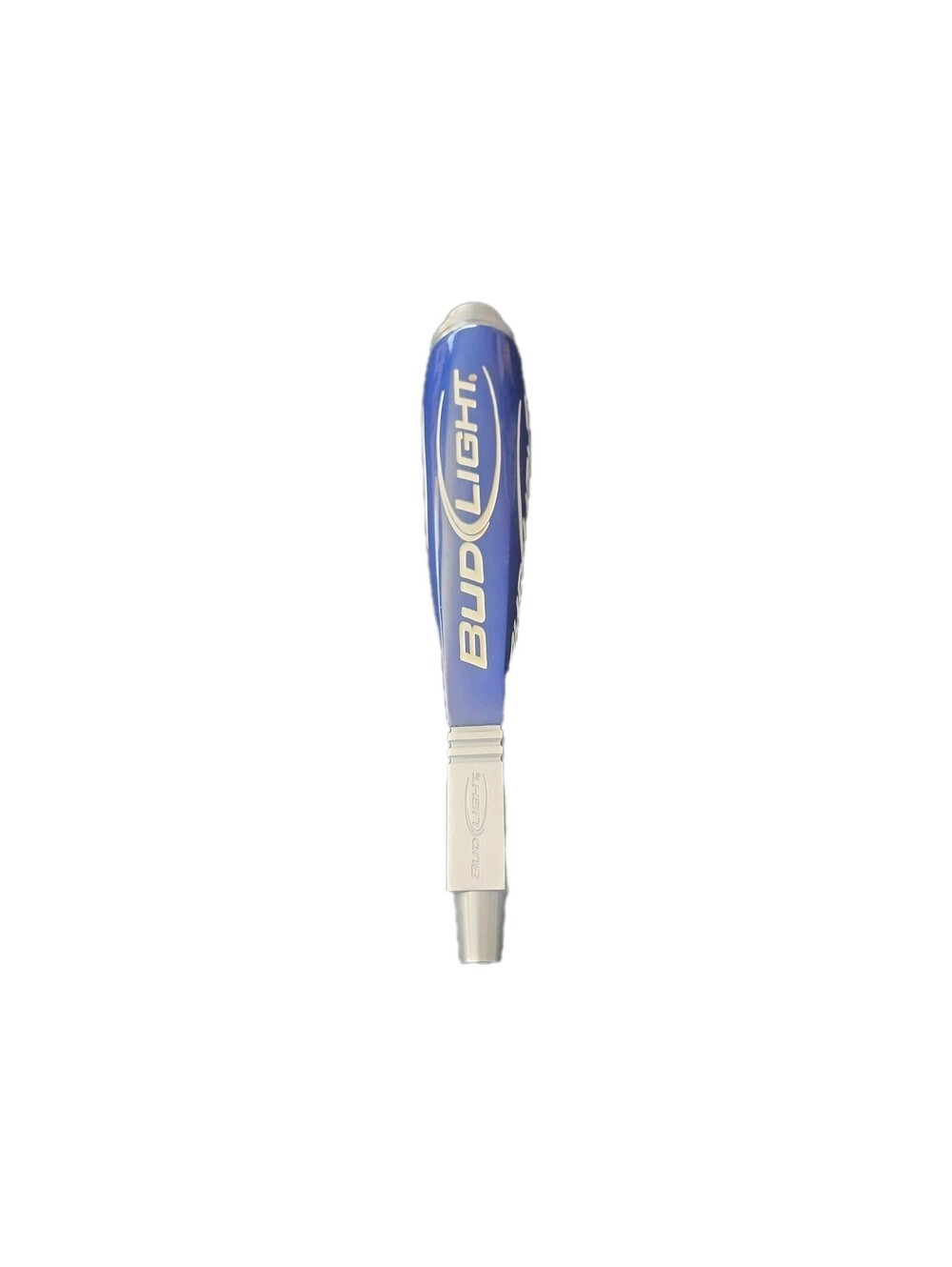 BUD LIGHT Beer Tap Handle , Blue , 12" X 2.5 " Aluminium Cap & Base